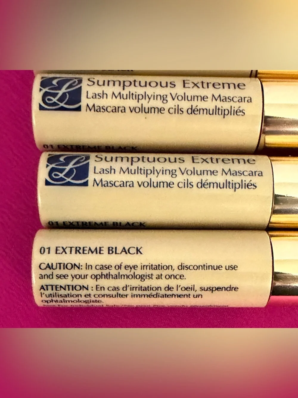 Estee Lauder Sumptuous Extreme Mascara - Extreme Black Travel Size x5 New!!
